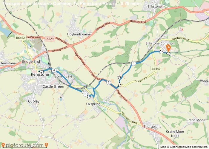 Map - Transpennine_Silkstone_Common_To_Penistone_Return Map - Transpennine_Silkstone_Common_To_Penistone_Return
