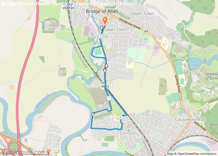 Map - Bridge_Of_Allan_Health_Centre_To_Cornton_Prison