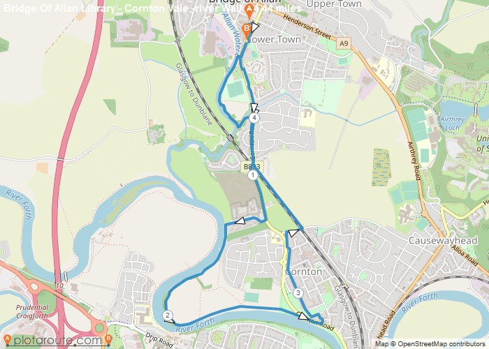 Map - Bridge_Of_Allan_Library_-_Cornton_Vale_-river_Walk