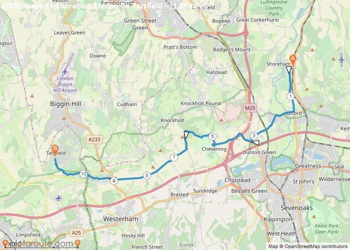 Map - GBW_Stage_17_Shoreham_Station_To_Tatsfield